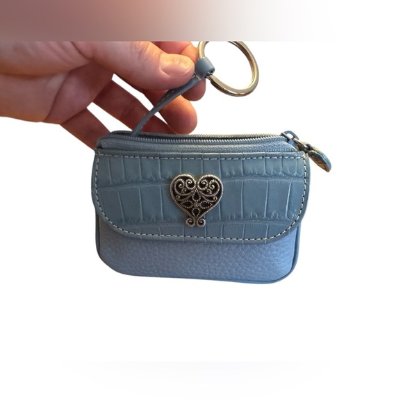 Brighton Leather Coin Purse Wallet ID Card Holder Blue - Picture 8 of 8